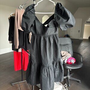 Aritzia black babydoll dress